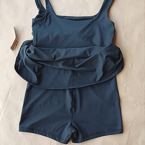 NWT Reformation Amy Ecostretch Fit Flare Tank Dress sz Large Black - Picture 3 of 5